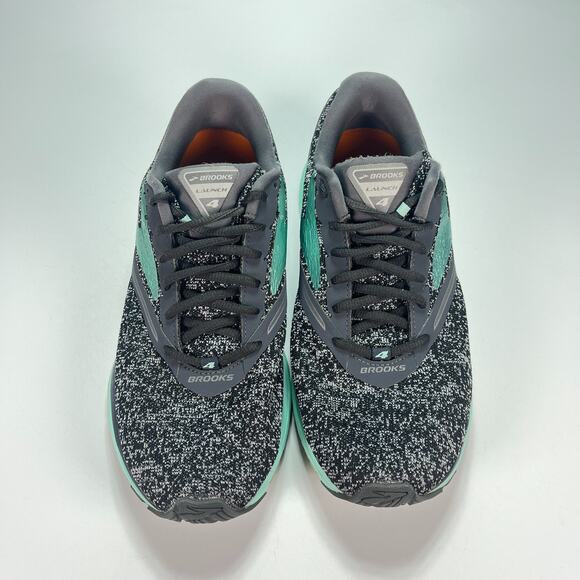 Brooks Launch 4 Black Gray Mint Green Running Shoes 1202341B048 Womens Size 10.5 - Picture 3 of 10